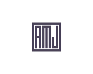 AMJ Logo design vector template
