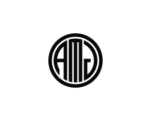 AMJ Logo design vector template