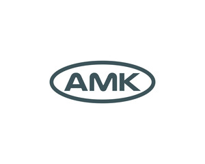 AMK logo design vector template