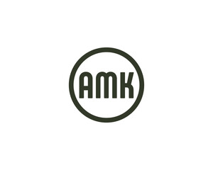 AMK logo design vector template
