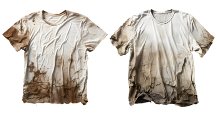 Vintage Dirty White Shirt, Stained, Torn, and Worn