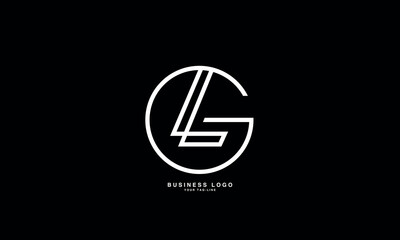 GL, LG, G, L;, Abstract Letters Logo Monogram