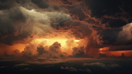 Fototapeta premium Time-Lapse of Clouds Gathering into Stormy Faces