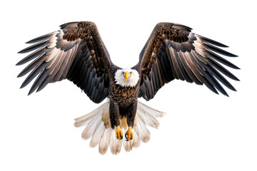 Eagle with Spread Wings Isolated on Transparent Background