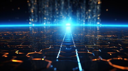 Technology Particle in the structure of IT data processing Background