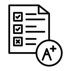 Report Card line icon