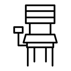 Desk Chair line icon
