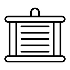 Whiteboard line icon