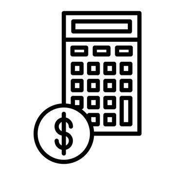 recommend clip art: Calculator line icon