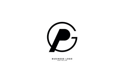 GP, PG, G, P, Abstract Letters Logo Monogram