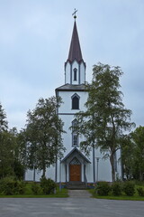 Fototapeta na wymiar Church in Saltstraumen in Nordland county, Norway, Europe 