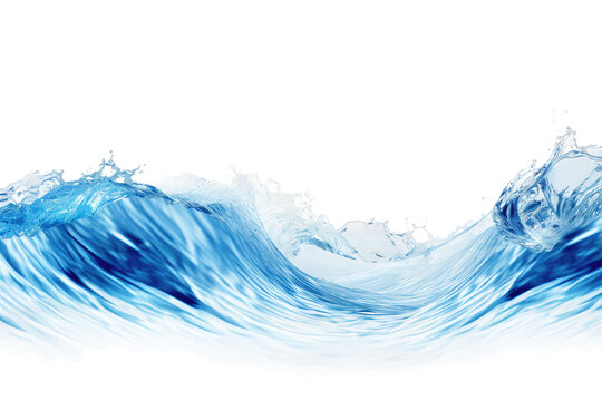 Water Wave Isolated On Transparent Background