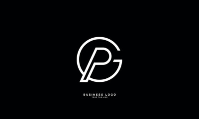 GP, PG, G, P, Abstract Letters Logo Monogram