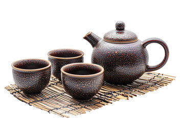 Tea Set Isolated on Transparent Background
