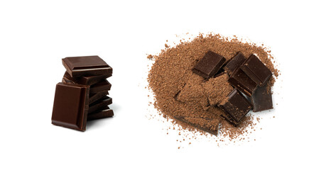 Grated Chocolate Isolated