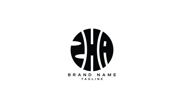 ZHA, ZAH, HZA, HAZ, AHZ, AZH, Abstract initial monogram letter alphabet logo design