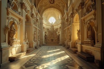 Obraz premium Photo of church interior design