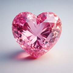 crystal heart with diamonds
