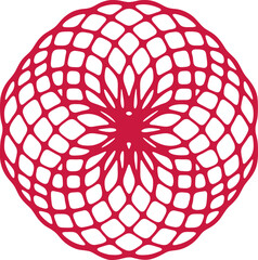 Round shape illustration. Abstract circle pattern hand drawing design element