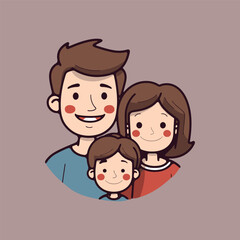 cute family vector illustartion