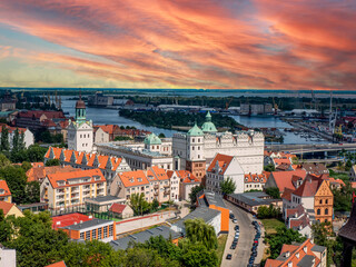 City view of Szczecin in Poland