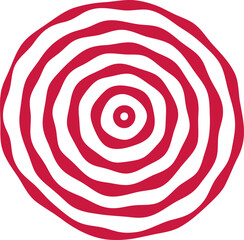 Round shape illustration. Abstract circle pattern hand drawing design element