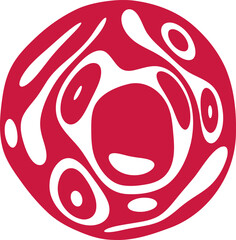 Round shape illustration. Abstract circle pattern hand drawing design element