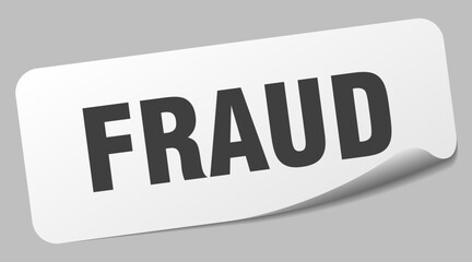 fraud sticker. fraud label