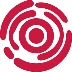 Round shape illustration. Abstract circle pattern hand drawing design element