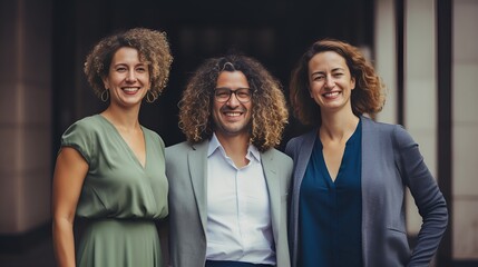 Fototapeta premium Friends standing in natural color tones , standing, natural color tones, friends