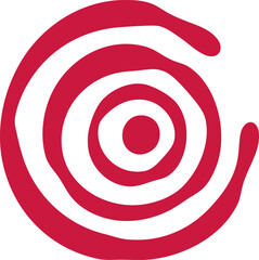 Round shape illustration. Abstract circle pattern hand drawing design element