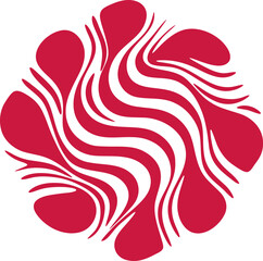 Round shape illustration. Abstract circle pattern hand drawing design element