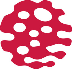 Round shape illustration. Abstract circle pattern hand drawing design element