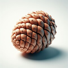 pine cone on white background
