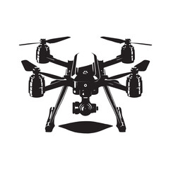 Drone vector illustration silhouette style icon