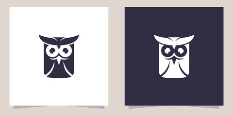 owl logo design vector