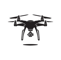 Drone vector  illustration  silhouette