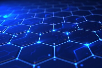 Obraz premium Dive into the intricacies of a vector hexagons pattern, offering a captivating geometric abstract background enhanced with minimalist hexagonal elements, tailored for technology banners, web wallpaper