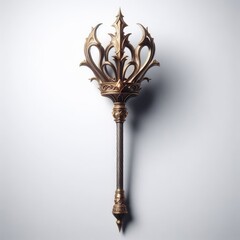 antique golden magic staff
