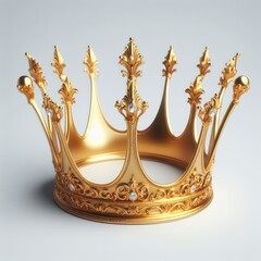 golden crown isolated on white
