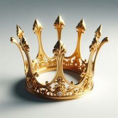 golden crown isolated on white
