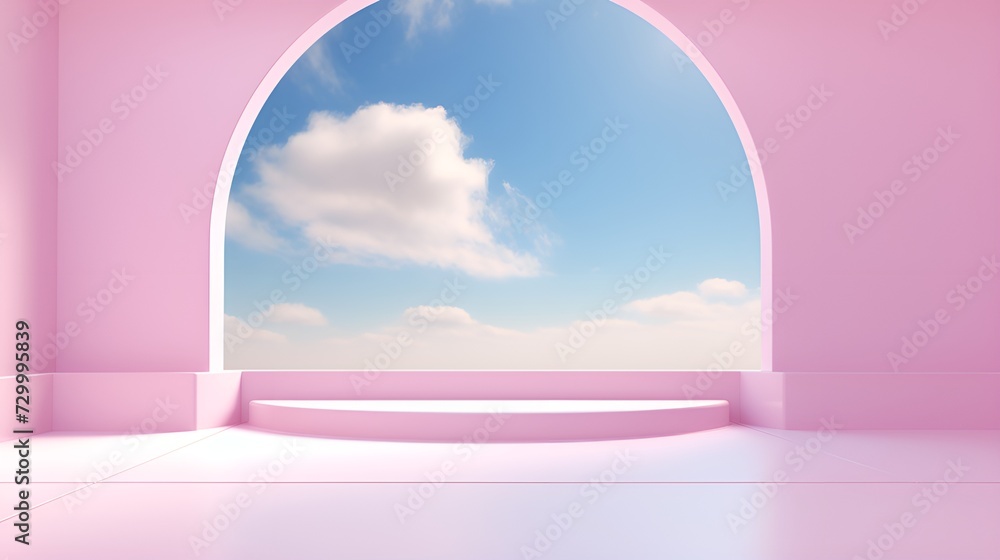 Aufkleber Soft rendered empty space with an empty canvas for creativity , soft rendered, empty space, creativity