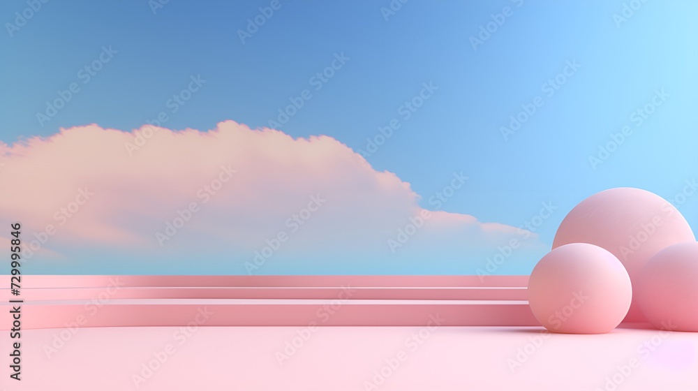 Aufkleber soft rendered empty space with an empty canvas for creativity , soft rendered, empty space, creativi