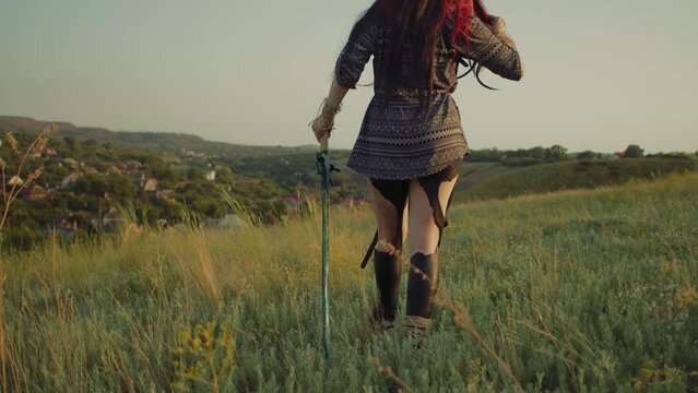 In the heart of nature, a conclave of women, their hair and gowns a cascade of summer blooms, weave a ritual of magic, their spirits alight with ancient wisdom.