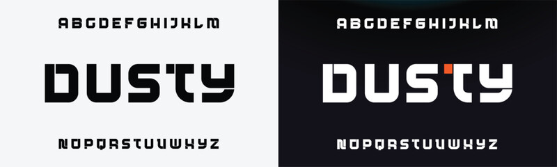 Fototapeta premium Abstract modern urban alphabet fonts. Typography sport, simple, technology, fashion, digital, future creative logo font. vector illustration