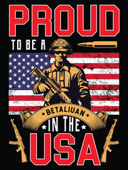 USA Veteran T shirt Design.
