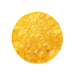 Close-Up View of a Single Round Potato chip