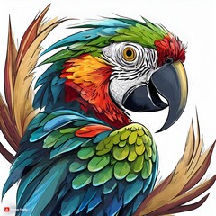 Obraz premium Blue and Yellow Macaw Ara