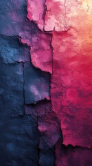 Cracked Texture in Pink and Blue Pastel Vertical Background. Background for Instagram Story, Banner
