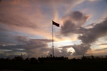 sunset along Galle Face Sri Lanka